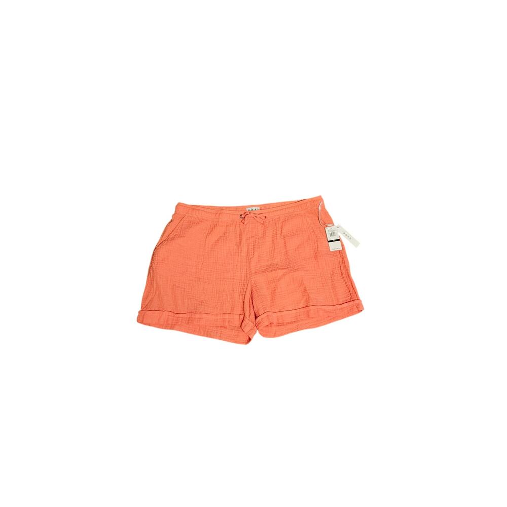 Dash cotton elastic waist cuffed shorts New